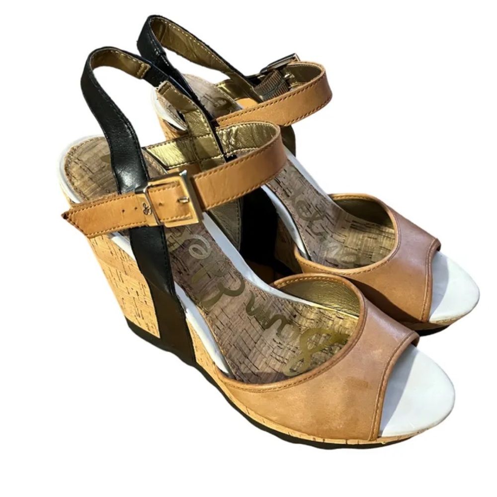Sam Edelman leather and cork sandals Size 8